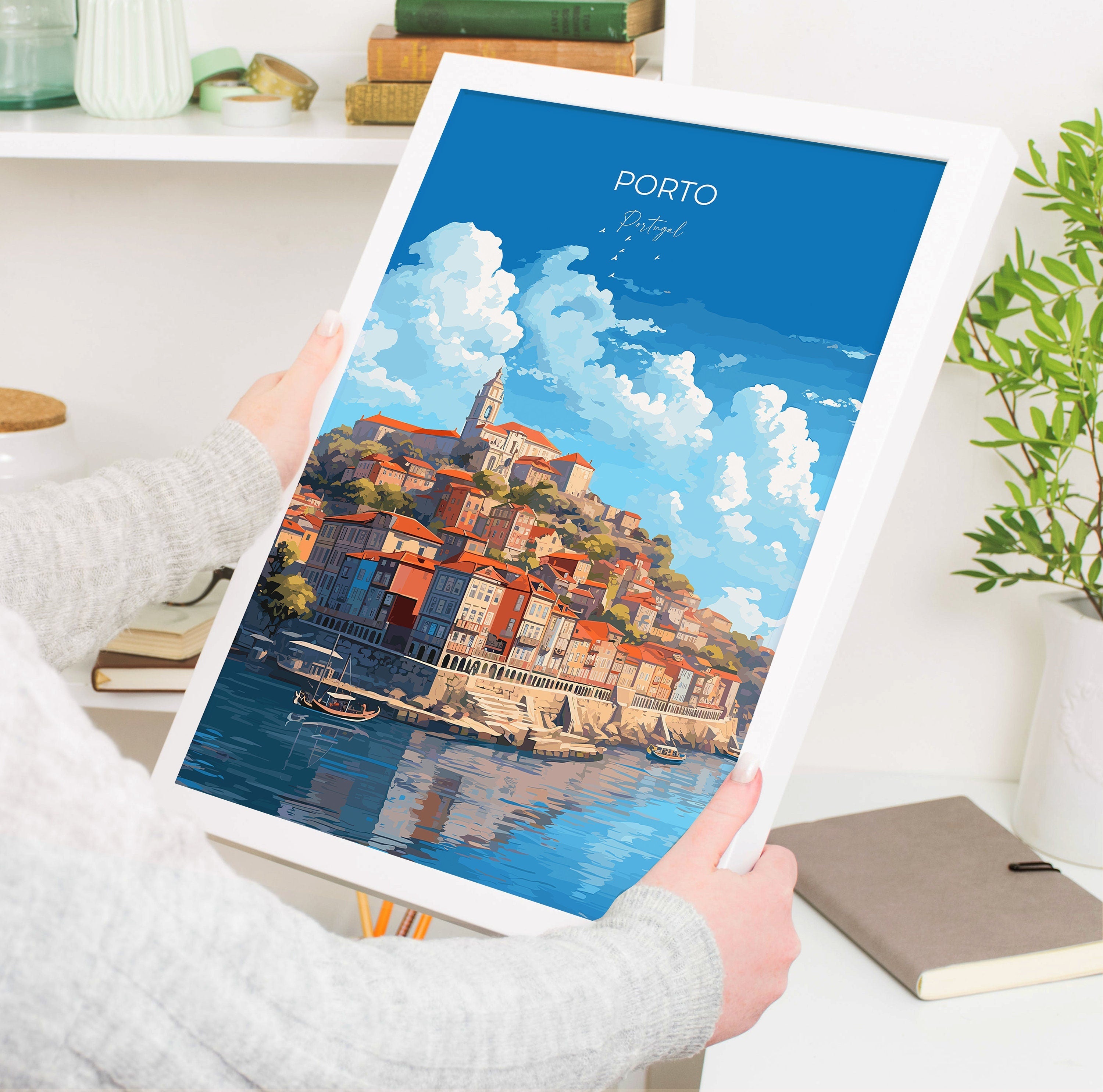 Porto Poster, Travel Print of Porto, Portugal, Porto Art Gift, Portugal Wall Art NQ Media Designs