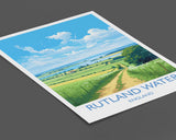 Rutland Water Travel Print, Travel Poster of Rutland Water, Rutland Water Reservoir, Rutland Water Art Gift, Wall Art Print NQ Media Designs