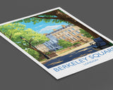 Berkeley Square Wall Art Travel Poster, Travel Print of Berkeley Square, London Poster, Berkeley Square Art Gift, London Art UK Travel Gift NQ Media Designs