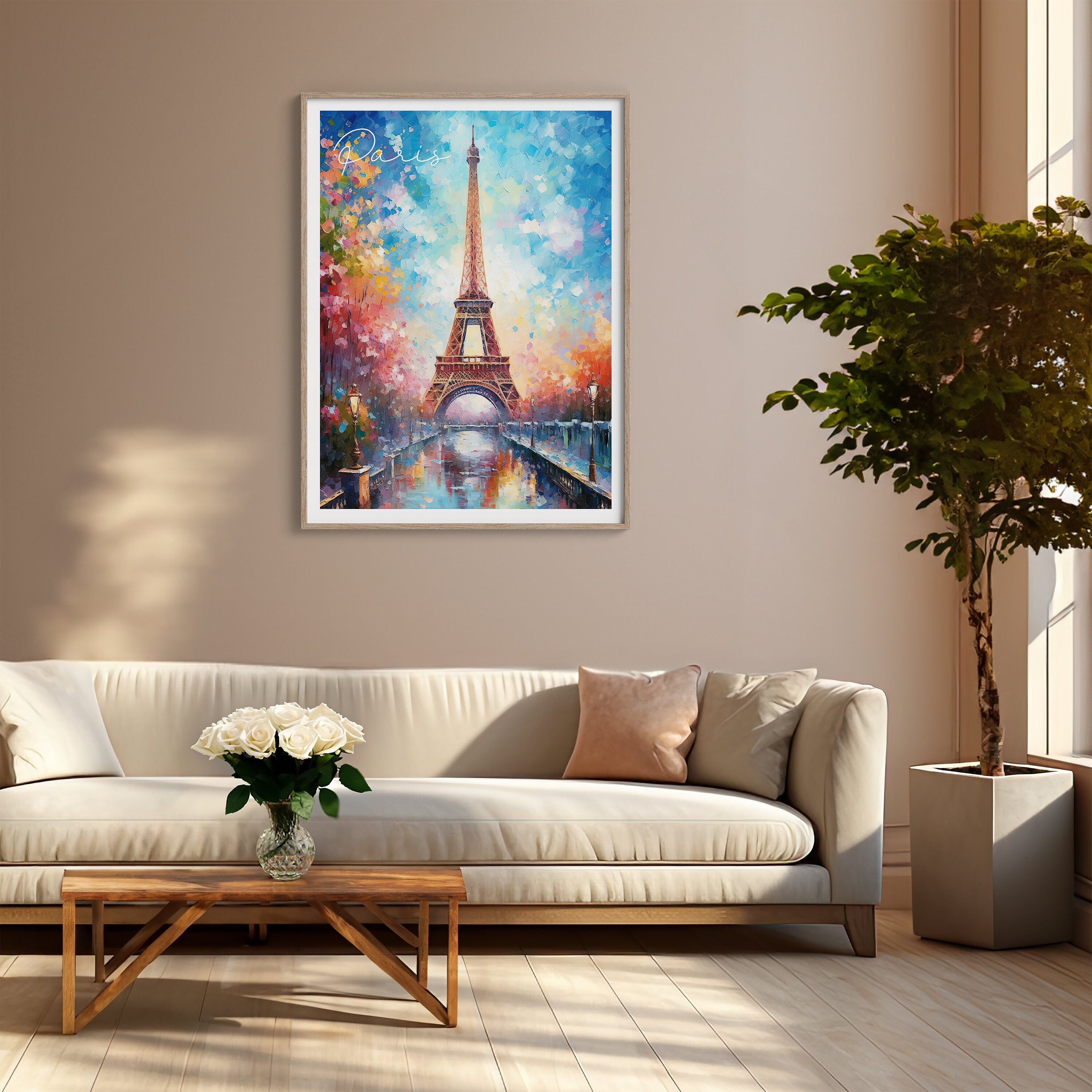 Eiffel Tower Paris Wall Art Print, Travel Poster of Eiffel Tower Paris Abstract Art , Paris Art Gift, France, Abstract Art Gift NQ Media Designs