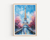 Paris Print, Travel Poster of Eiffel Tower Paris Abstract Art , Paris Art Gift, France, Wall Art Print NQ Media Designs