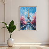 Paris Print, Travel Poster of Eiffel Tower Paris Abstract Art , Paris Art Gift, France, Wall Art Print NQ Media Designs