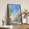 Notting Hill Travel Poster Wall Art, Travel Print of Notting Hill, London Poster, Notting Hill Art Gift, London UK Travel Gift