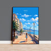 Nice Travel Poster Wall Art, Travel Print of Nice, France, Nice Art Gift, Wall Decor NQ Media Designs