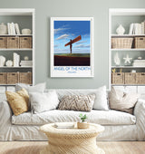 Angel of the North Poster Wall Art, Travel Print of Angel of the North, England, Angel of the North Art Gift, Wall Art Print NQ Media Designs
