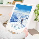 St Anton Wall Art Travel Poster, Travel Print of St Anton, Ski Poster, St Anton Art Gift, Austria Ski Art Travel Gift NQ Media Designs