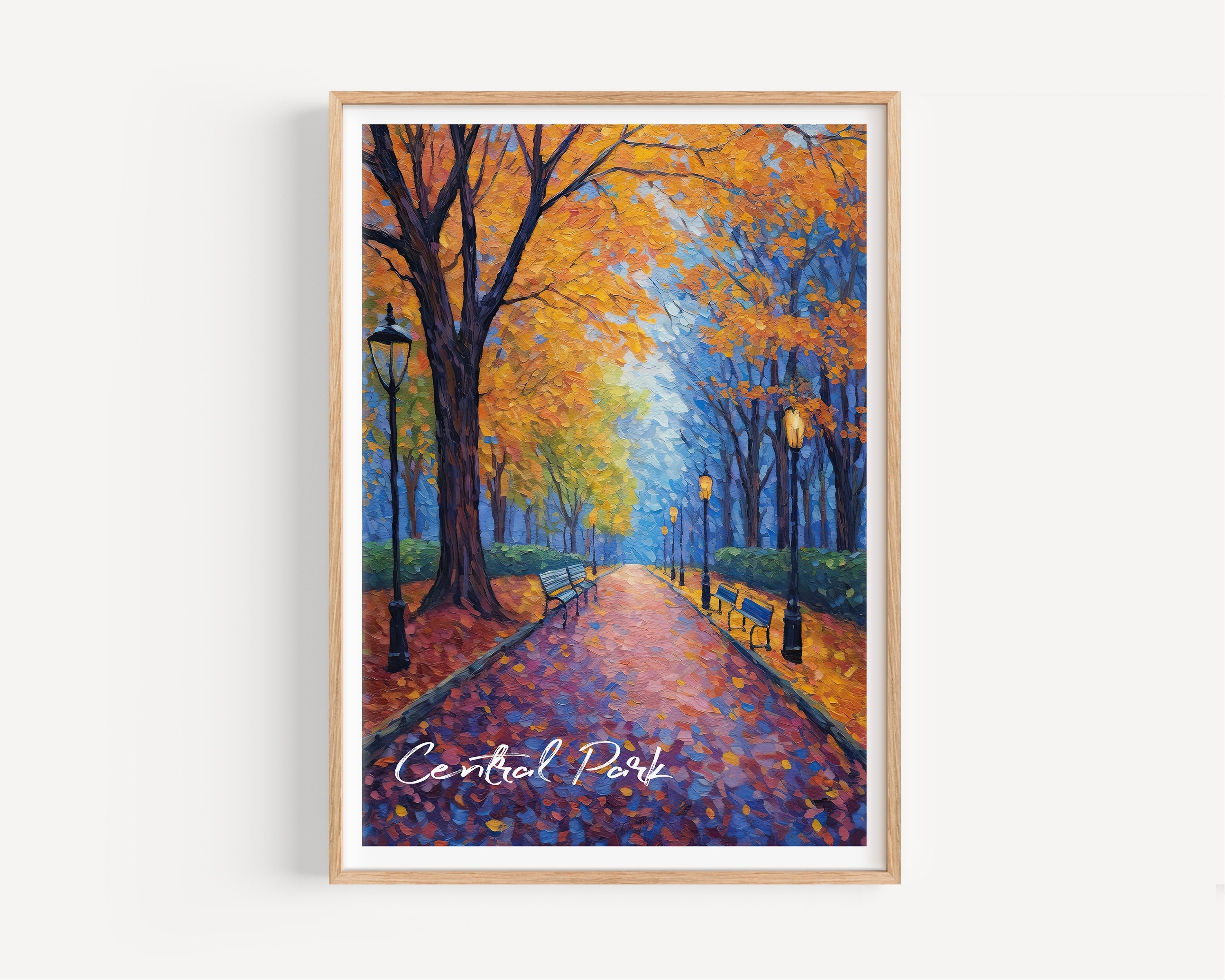 Central Park New York Wall Art Print, Travel Poster of Central Park Abstract Art, New York Art Gift, USA, Abstract Wall Art Gift NQ Media Designs