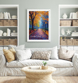 Central Park New York Wall Art Print, Travel Poster of Central Park Abstract Art, New York Art Gift, USA, Abstract Wall Art Gift NQ Media Designs