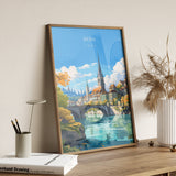 Bern Travel Print Wall Art, Travel Poster of Bern, Swiss Poster, Bern Art Gift, Switzerland Art Travel Gift NQ Media Designs