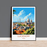 Lucknow Travel Print, Travel Poster of Lucknow, India, Lucknow Art Gift, Wall Art Print NQ Media Designs
