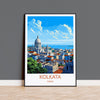 Kolkata Travel Print, Travel Poster of Kolkata, India, Kolkata Art Gift, Wall Art Print NQ Media Designs