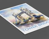 Tower Bridge Poster, Travel Print of Tower Bridge, London, England, Tower Bridge Art Gift, London Travel Watercolour Gift NQ Media Designs