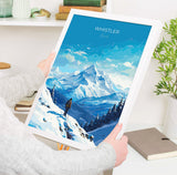 Whistler Wall Art Travel Print, Travel Poster of Whistler, Ski Poster, Whistler Art Gift, Canada Ski Art Travel Gift NQ Media Designs