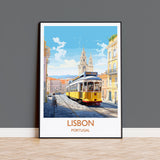 Lisbon PrintTravel Wall Art, Travel Poster of Lisbon,Lisbon Art Print, Portugal Wall Print, Lisbon Gift,Lisbon Tram Artwork NQ Media Designs