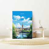 Leeds Print Travel Wall Art, Travel Poster of Leeds,Leeds Art Print, Yorkshire Wall Print, Yorkshire Gift,Leeds Artwork NQ Media Designs