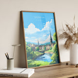 Stockton Print Travel Wall Art, Travel Poster of Stockton on Tees,Stockton Art Print, County Durham Wall Print, Stockton Gift, NQ Media Designs