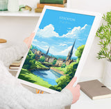 Stockton Print Travel Wall Art, Travel Poster of Stockton on Tees,Stockton Art Print, County Durham Wall Print, Stockton Gift, NQ Media Designs