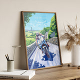 Isle of Man Print Motorbike Wall Art, Travel Poster of Isle of Man, Motorbike Racing Art, Isle of Man Art Gift,British Isles Wall Art NQ Media Designs