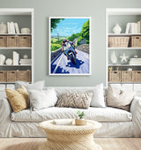 Isle of Man Print Motorbike Wall Art, Travel Poster of Isle of Man, Motorbike Racing Art, Isle of Man Art Gift,British Isles Wall Art NQ Media Designs