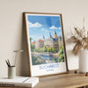 Bucharest Wall Art Travel Poster, Travel Print of Bucharest , Romania Poster, Bucharest Art Gift, Romania Art Travel Gift