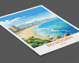 Benidorm Travel Poster - Vibrant Spain Coastal Wall Art NQ Media Designs