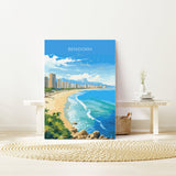 Benidorm Travel Print - Vibrant Spain Coastal Wall Art NQ Media Designs