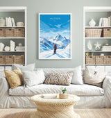 Val d'isere Wall Art Travel Poster, Travel Print of Val d'isere, Ski Poster, Val d'isere Art Gift, French Ski Art lovers Travel Gift NQ Media Designs