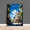 Leicester Square Travel Poster Wall Art, Travel Print of Leicester Square, London Poster, Leicester Square Art Lovers Gift