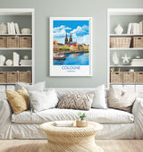 Cologne Travel Poster Wall Art, Travel Print of Cologne, Cologne Gift Art, Germany Wall Art Lover Gift NQ Media Designs