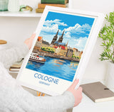 Cologne Travel Poster Wall Art, Travel Print of Cologne, Cologne Gift Art, Germany Wall Art Lover Gift NQ Media Designs