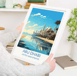 Abu Dhabi Travel Print Wall Art, Travel Poster of Abu Dhabi , United Arab Emirates, Abu DhabiArt Gift, Wall Art Travel Gift NQ Media Designs