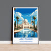 Abu Dhabi Travel Poster Wall Art, Travel Print of Abu Dhabi , United Arab Emirates, Abu Dhabi Art Gift, Wall Art Travel Gift