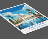 Abu Dhabi Travel Poster Wall Art, Travel Print of Abu Dhabi , United Arab Emirates, Abu Dhabi Art Gift, Wall Art Travel Gift NQ Media Designs