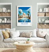 Abu Dhabi Travel Poster Wall Art, Travel Print of Abu Dhabi , United Arab Emirates, Abu Dhabi Art Gift, Wall Art Travel Gift NQ Media Designs