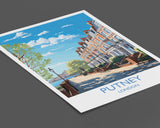 Putney Wall Art Travel Poster, Travel Print of Putney, London Poster, Putney Art Gift, London Art UK Travel Gift NQ Media Designs