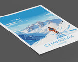 Chamonix Wall Art Travel Poster, Travel Print of Chamonix, Ski Poster, Chamonix Art Gift, France Ski Art Travel Gift NQ Media Designs
