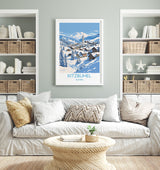 Kitzbuhel Wall Art Travel Poster, Travel Print of Kitzbuhel, Ski Poster, Kitzbuhel Art Gift, Austria Ski Art Travel Gift NQ Media Designs