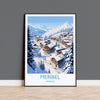 Meribel Wall Art Travel Poster, Travel Print of Meribel, Ski Poster, Meribel Art Gift, France Ski Art Travel Gift NQ Media Designs