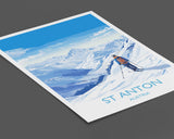St Anton Wall Art Travel Poster, Travel Print of St Anton, Ski Poster, St Anton Art Gift, Austria Ski Art Travel Gift NQ Media Designs