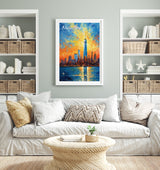 New York Wall Art Print, Travel Poster of New York Skyline Abstract Art , New York Art Gift, USA, Abstract Wall Art Gift NQ Media Designs