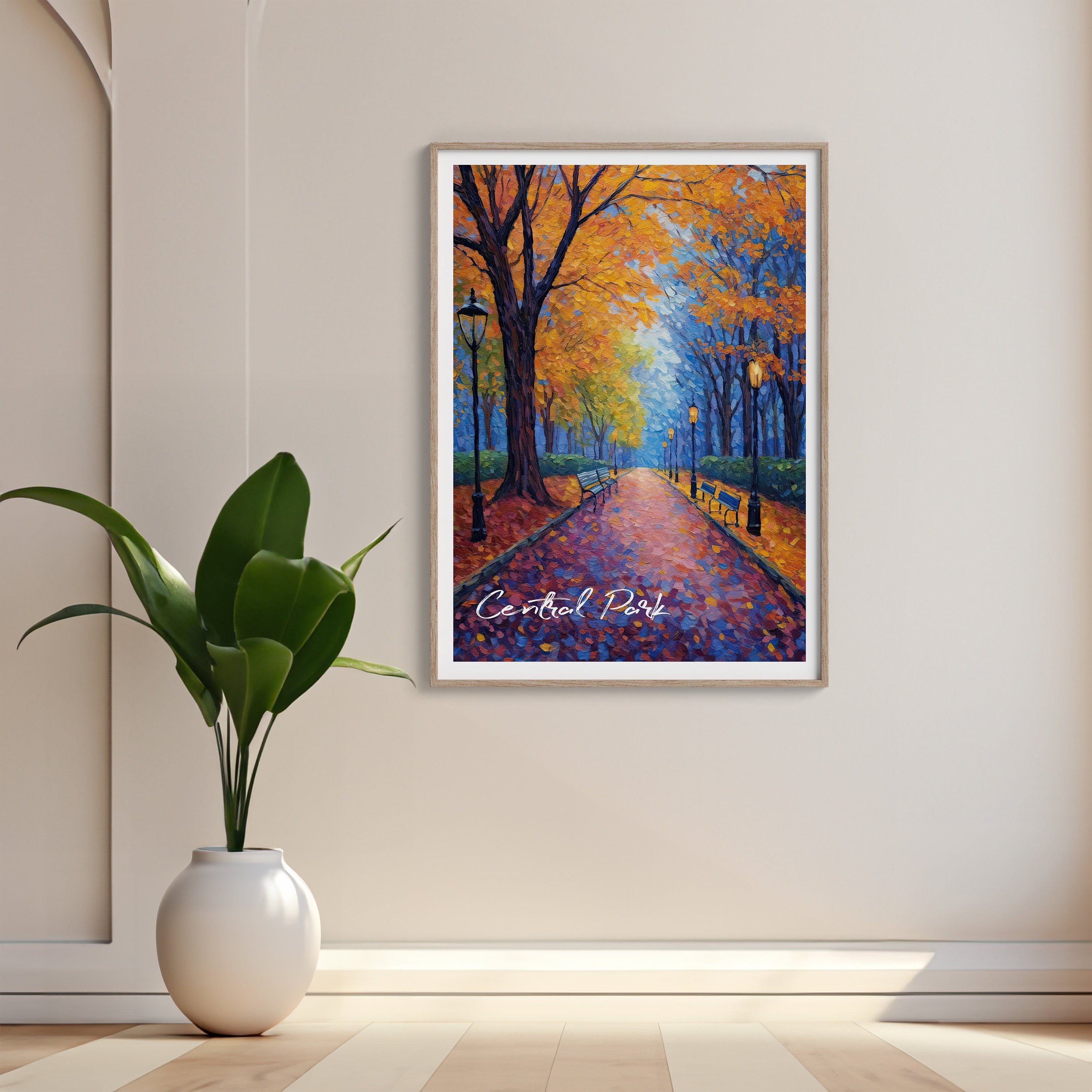 Central Park New York Wall Art Print, Travel Poster of Central Park Abstract Art, New York Art Gift, USA, Abstract Wall Art Gift NQ Media Designs