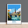 Bern Wall Art Travel Poster, Travel Print of Bern, Swiss Poster, Bern Art Gift, Switzerland Art Travel Gift NQ Media Designs