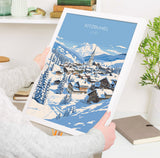 Kitzbuhel Wall Art Travel Print, Travel Poster of Kitzbuhel, Ski Poster, Kitzbuhel Art Gift, Austria Ski Art Travel Gift NQ Media Designs
