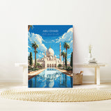 Abu Dhabi Travel Poster Wall Art, Travel Print of Abu Dhabi , United Arab Emirates, Abu DhabiArt Gift, Wall Art Travel Gift NQ Media Designs