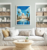 Abu Dhabi Travel Poster Wall Art, Travel Print of Abu Dhabi , United Arab Emirates, Abu DhabiArt Gift, Wall Art Travel Gift NQ Media Designs