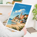 Portmeirion Travel Poster Wall Art, Portmeirion Travel Print, Wales, Welsh Art, Portmeirion Canvas Gift, Wall Art Print NQ Media Designs