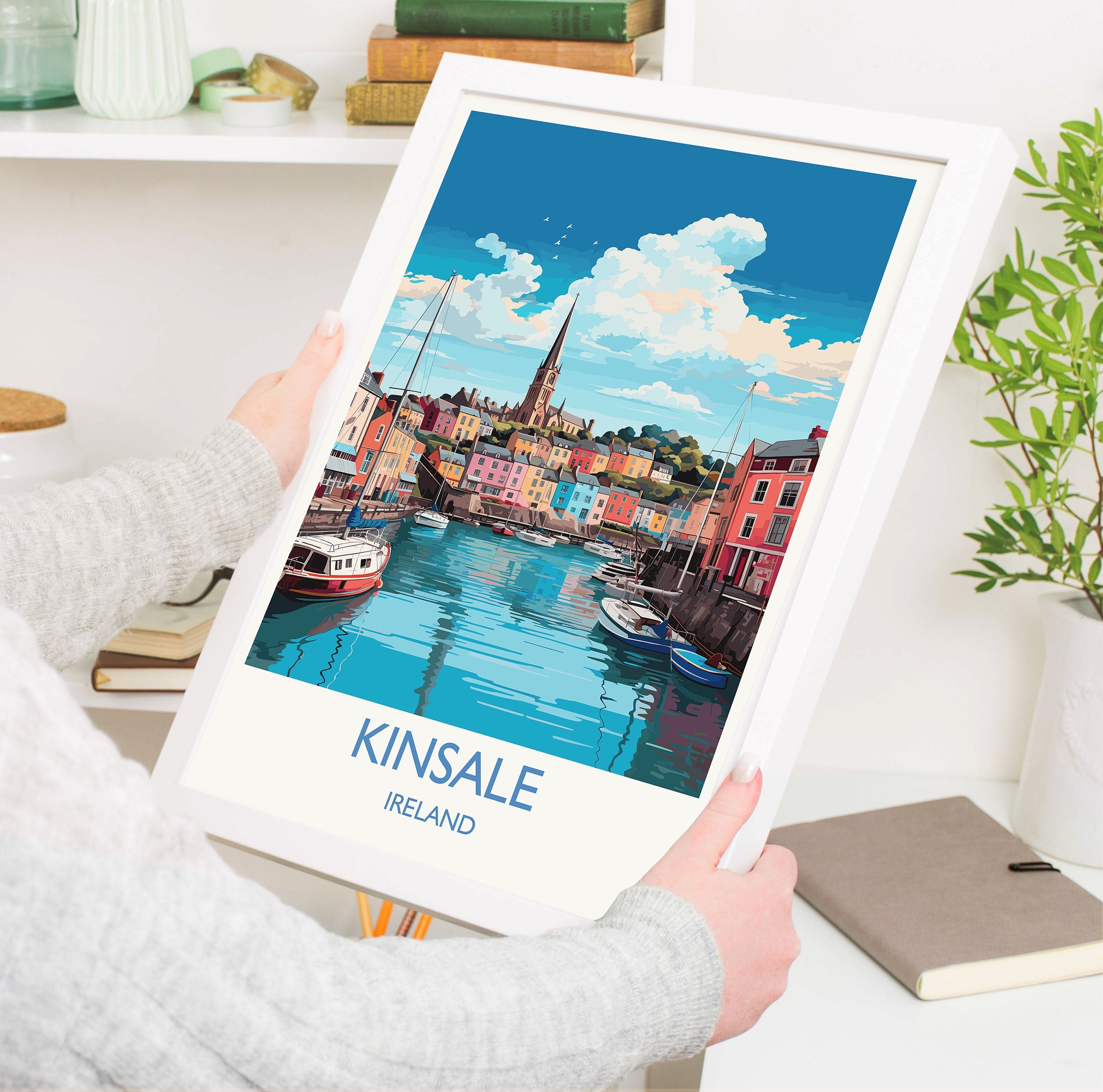 Kinsale Wall Art Poster, Travel Print of Kinsale, Ireland, Kinsale Art Gift, Travel Wall Decor Gift NQ Media Designs