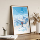 Val d'isere Wall Art Travel Poster, Travel Print of Val d'isere, Ski Poster, Val d'isere Art Gift, French Ski Art lover Travel Gift NQ Media Designs