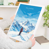 Val d'isere Wall Art Travel Poster, Travel Print of Val d'isere, Ski Poster, Val d'isere Art Gift, French Ski Art lovers Travel Gift NQ Media Designs