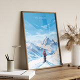 Val d'isere Wall Art Travel Poster, Travel Print of Val d'isere, Ski Poster, Val d'isere Art Gift, French Ski Art lovers Travel Gift NQ Media Designs